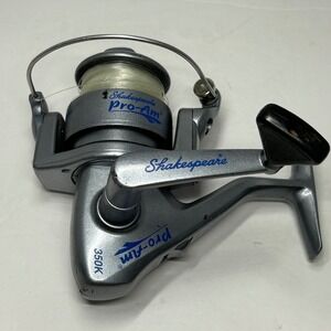 Shakespeare Pro-Am 350K Spinning Fishing Reel Silver Freshwater Spincast Tackle